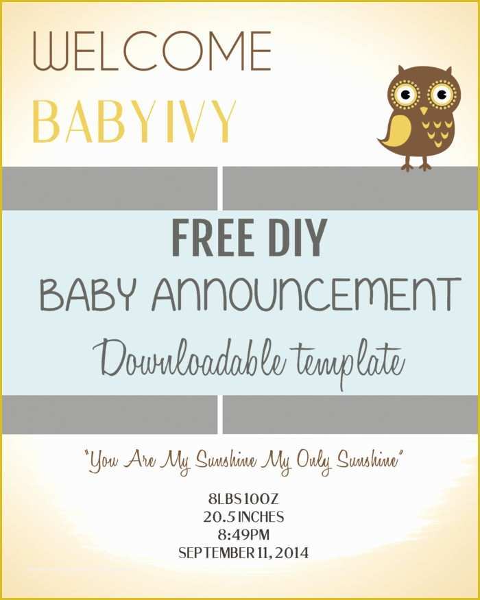 Free Printable Moving Announcement Templates Of Birth Announcement Email Template Free Templates