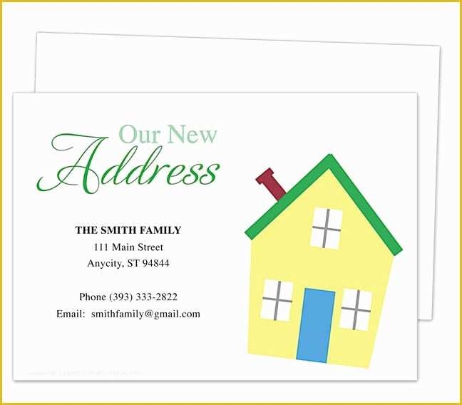 Free Printable New Address Template