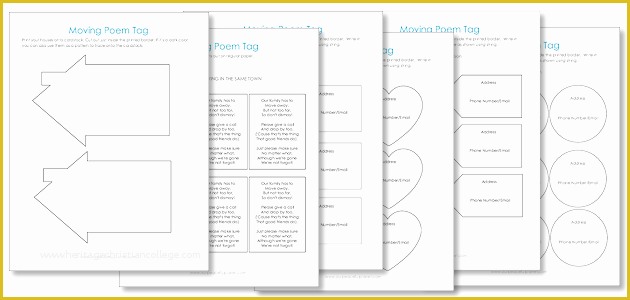 Free Printable Moving Announcement Templates Of Printable Moving Announcements with Free Poem