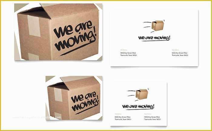 Free Printable Moving Announcement Templates Of We Re Moving Note Card Template Design