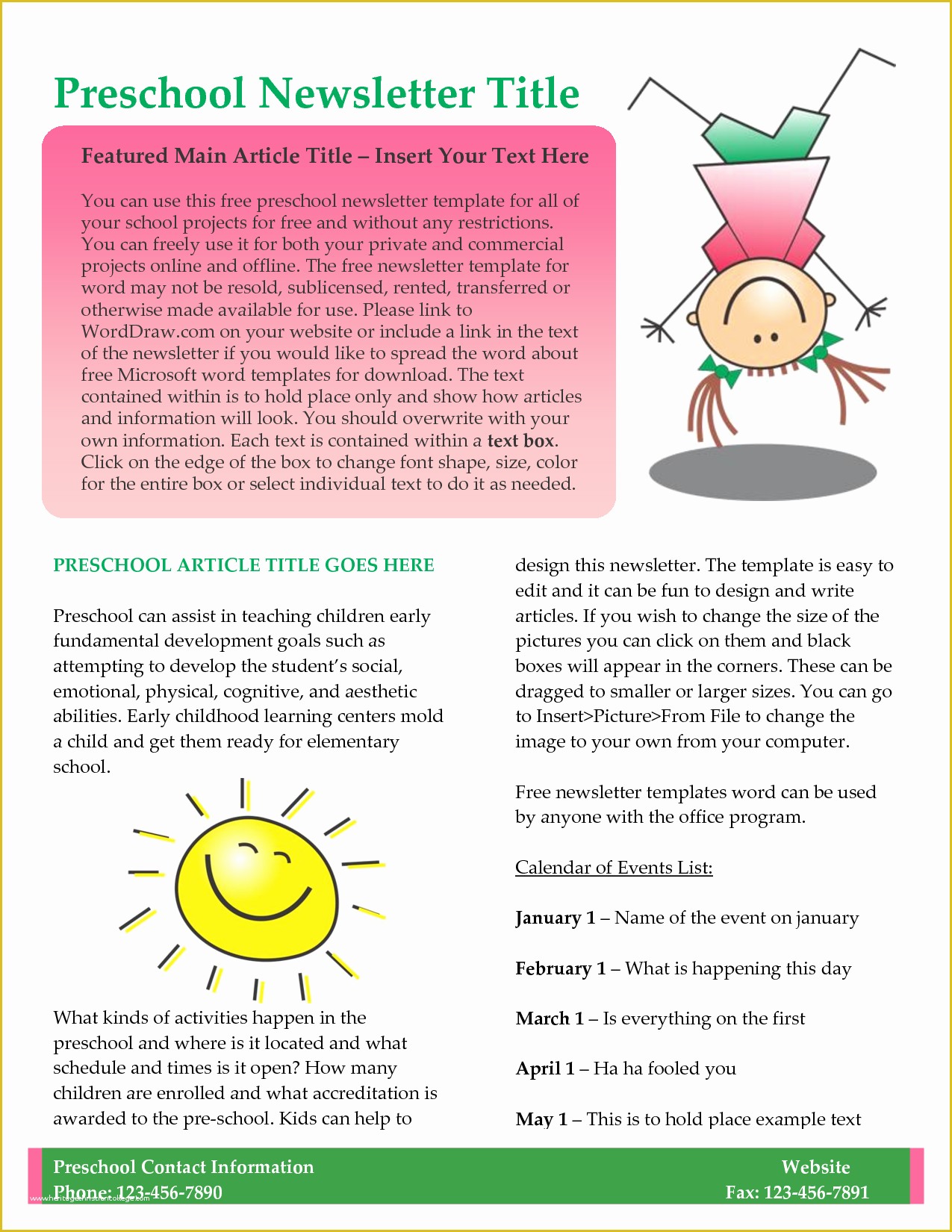 Free Printable Newsletter Templates Of 10 Best Of Newsletter Template Free Business