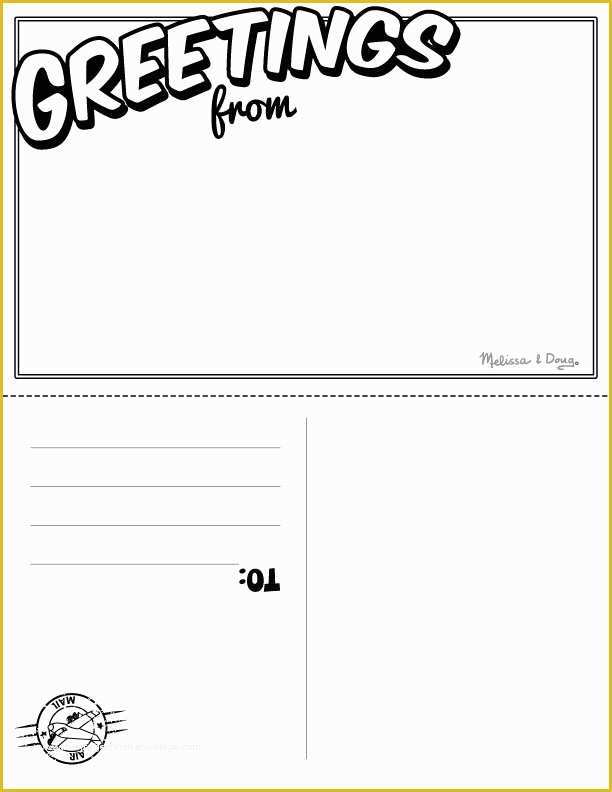 Free Printable Postcard Template Of 10 Best Of Postcard Writing Template for Kids