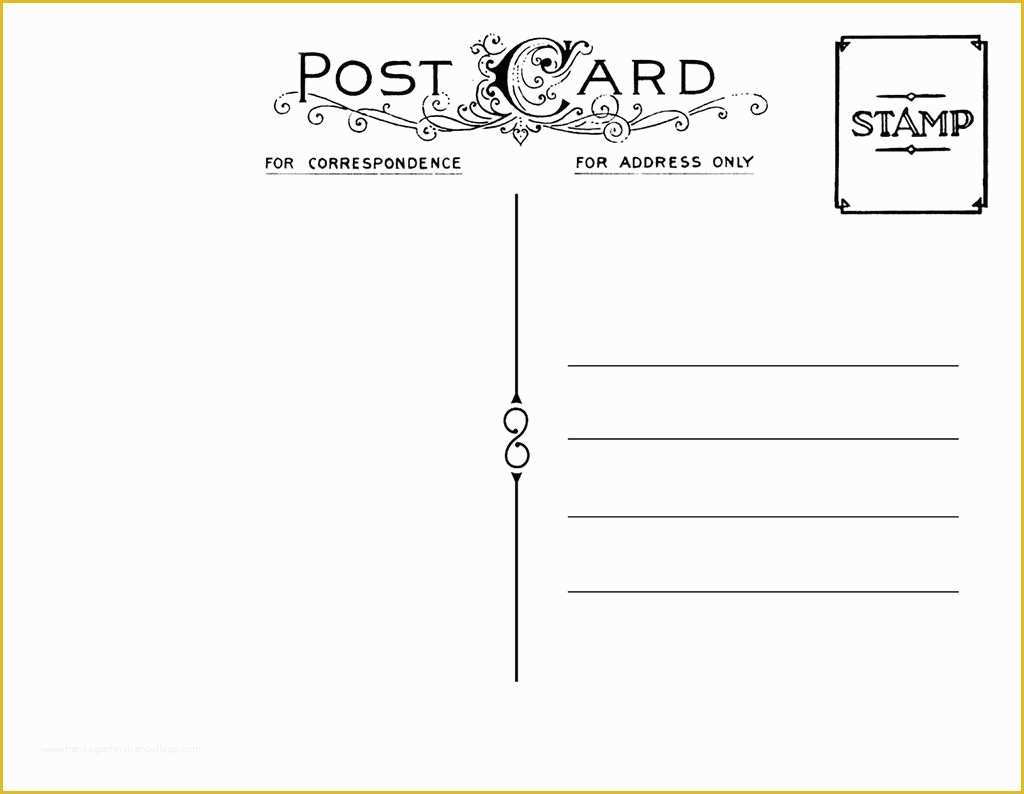 Free Printable Postcard Template Of Diy Postcard Save the Date Back
