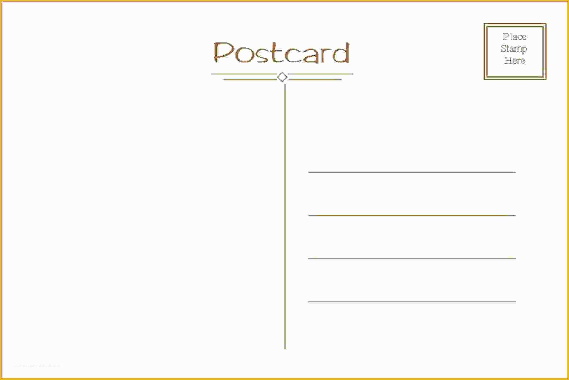 Free Printable Postcard Template Of Fresh Word Postcard Template Free Yourweek 86c718eca25e