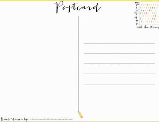 Free Printable Postcard Template Of Postcard Template Category Page 1 Efoza