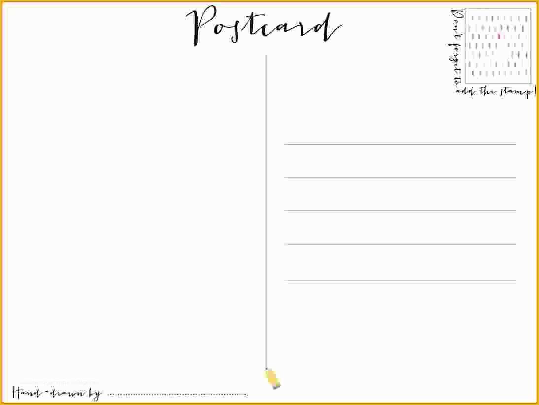 Free Printable Postcard Template Of Printable Postcard Template Templates Data