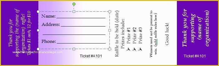 Free Printable Raffle Ticket Template Download Of 41 Free Editable Raffle &amp; Movie Ticket Templates Free