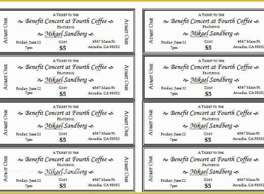 Free Printable Raffle Ticket Template Download Of event Ticket Templates 1 … Templates