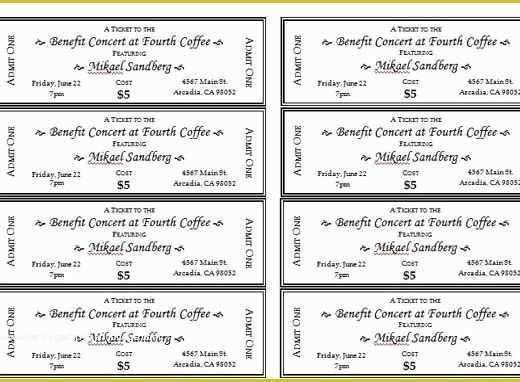 Free Printable Raffle Ticket Template Download Of event Ticket Templates 1 … Templates
