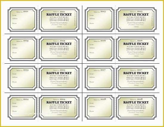 Free Printable Raffle Ticket Template Download Of Printable Raffle Tickets Sheets