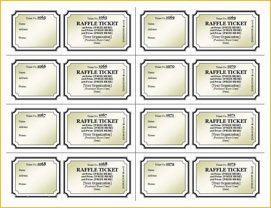 Free Printable Raffle Ticket Template Download Of Raffle Ticket Template