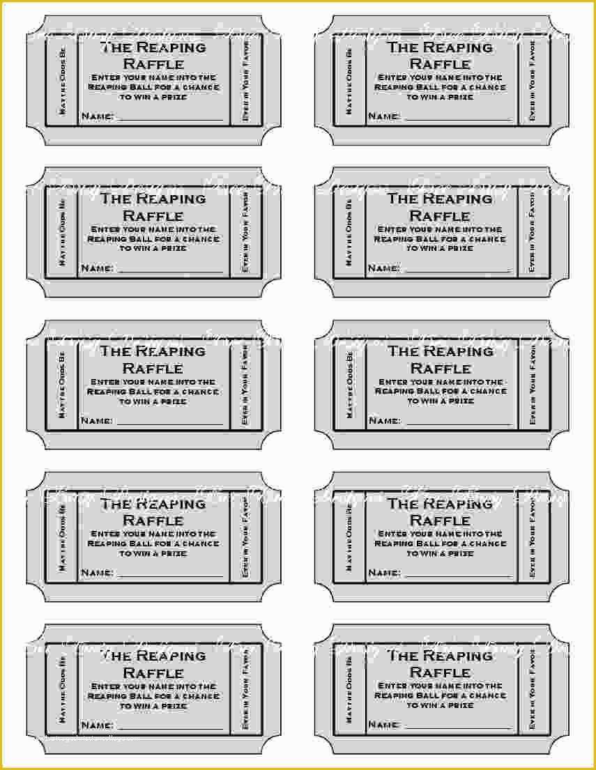 Free Printable Raffle Ticket Template Of 11 Free Printable Raffle Ticket Template