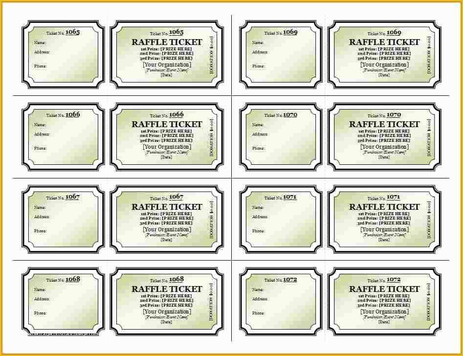 Free Printable Raffle Ticket Template Of Raffle Ticket Template Free