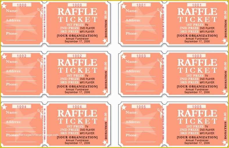 Free Printable Raffle Ticket Template Of Raffle Ticket Templates Word Templates Docs