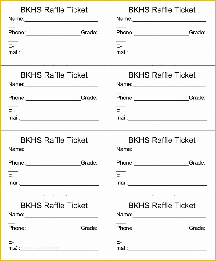 Free Printable Raffle Ticket Template Of Raffle Ticket Templates Word Templates Docs