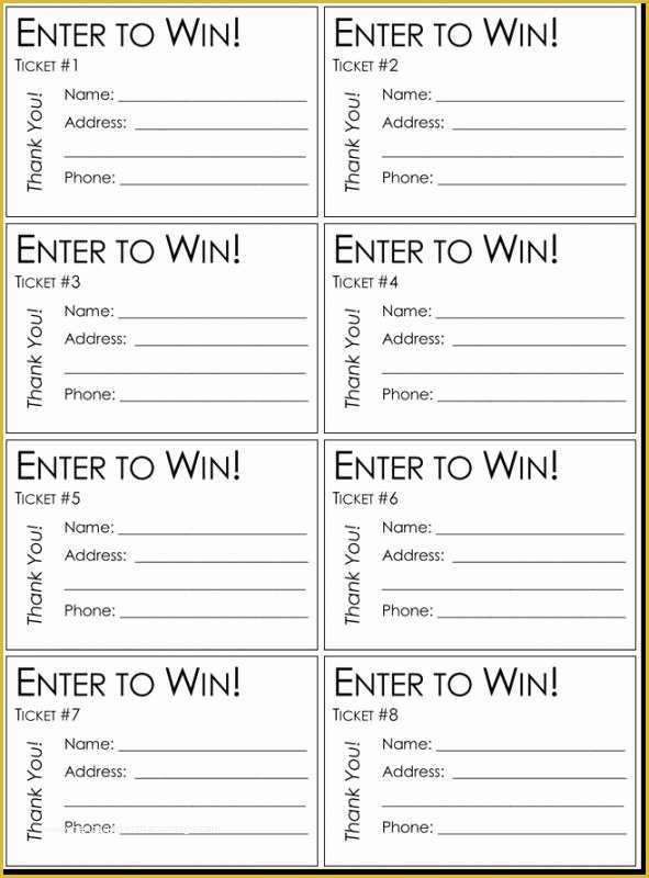 Free Printable Raffle Ticket Template Of Raffle Tickets Template