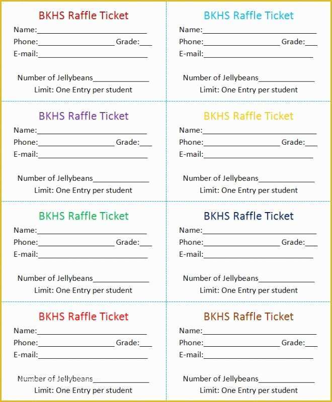 Free Printable Raffle Ticket Template Of Raffle Tickets Template