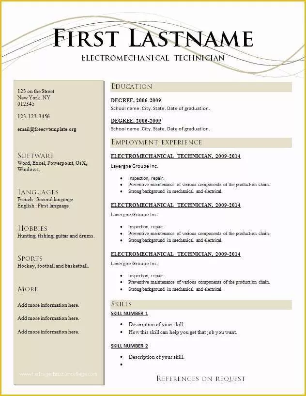 Free Printable Resume Templates Download Of Free Downloadable Resume