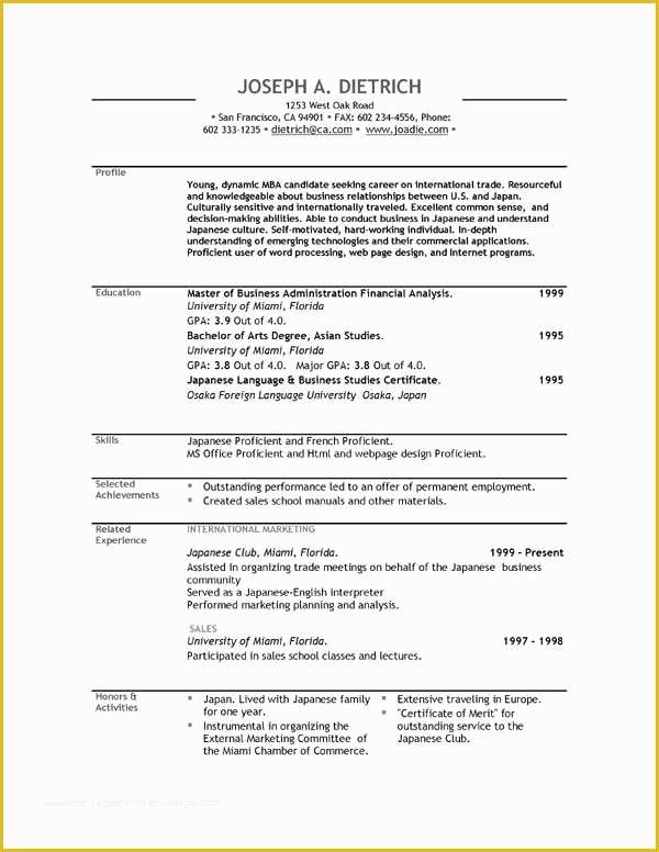 Free Printable Resume Templates Download Of Free Resume Templates