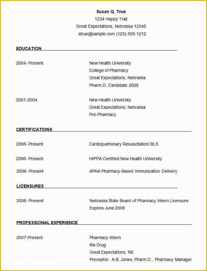 Free Printable Resume Templates Download Of Microsoft Word Resume Template 49 Free Samples