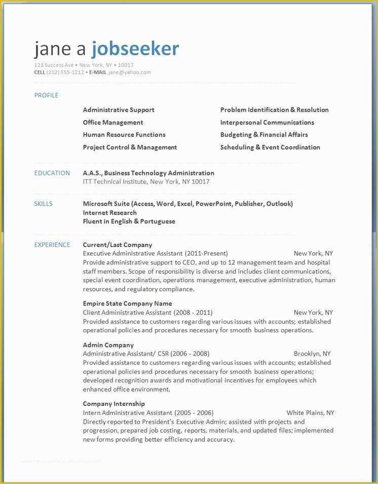 Free Printable Resume Templates Download Of Word 2013 Resume Templates
