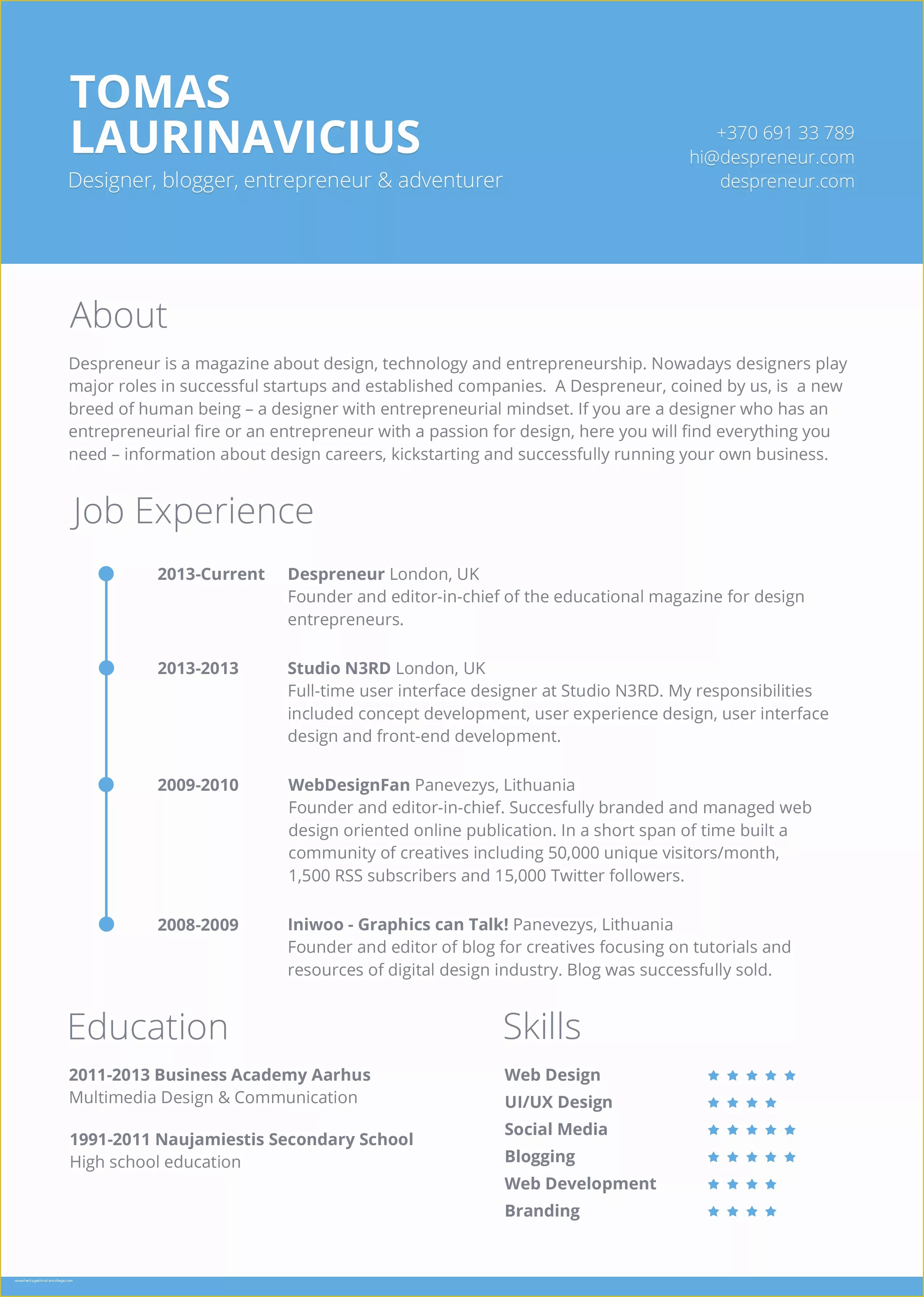 Free Printable Resume Templates Of 40 Resume Template Designs