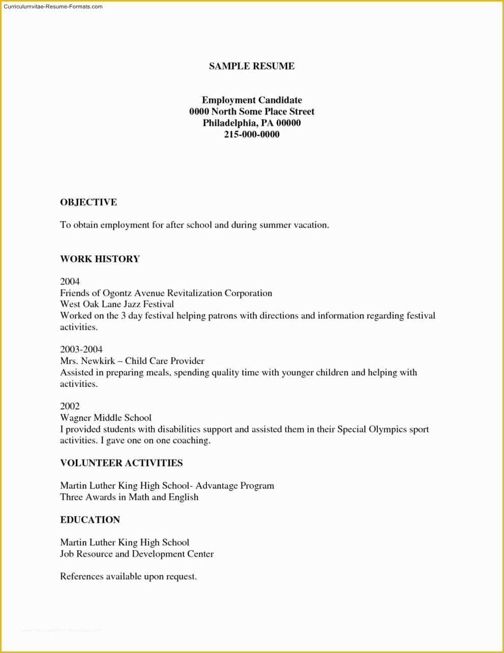 Free Printable Resume Templates Of Free Printable Resumes Templates