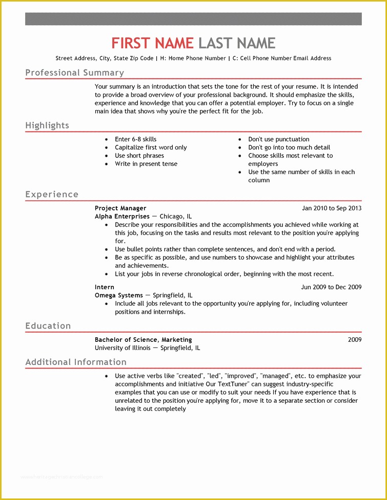 Free Printable Resume Templates Of Free Resume Templates Fast &amp; Easy