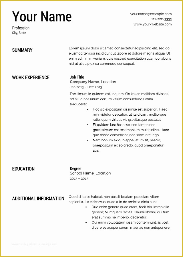 Free Printable Resume Templates Of Free Resume Templates