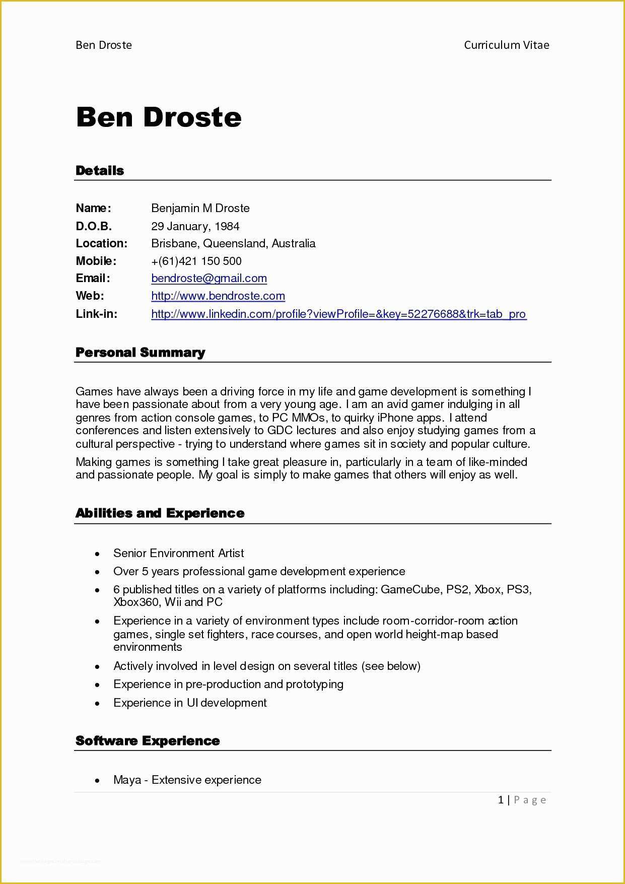 Free Printable Resume Templates