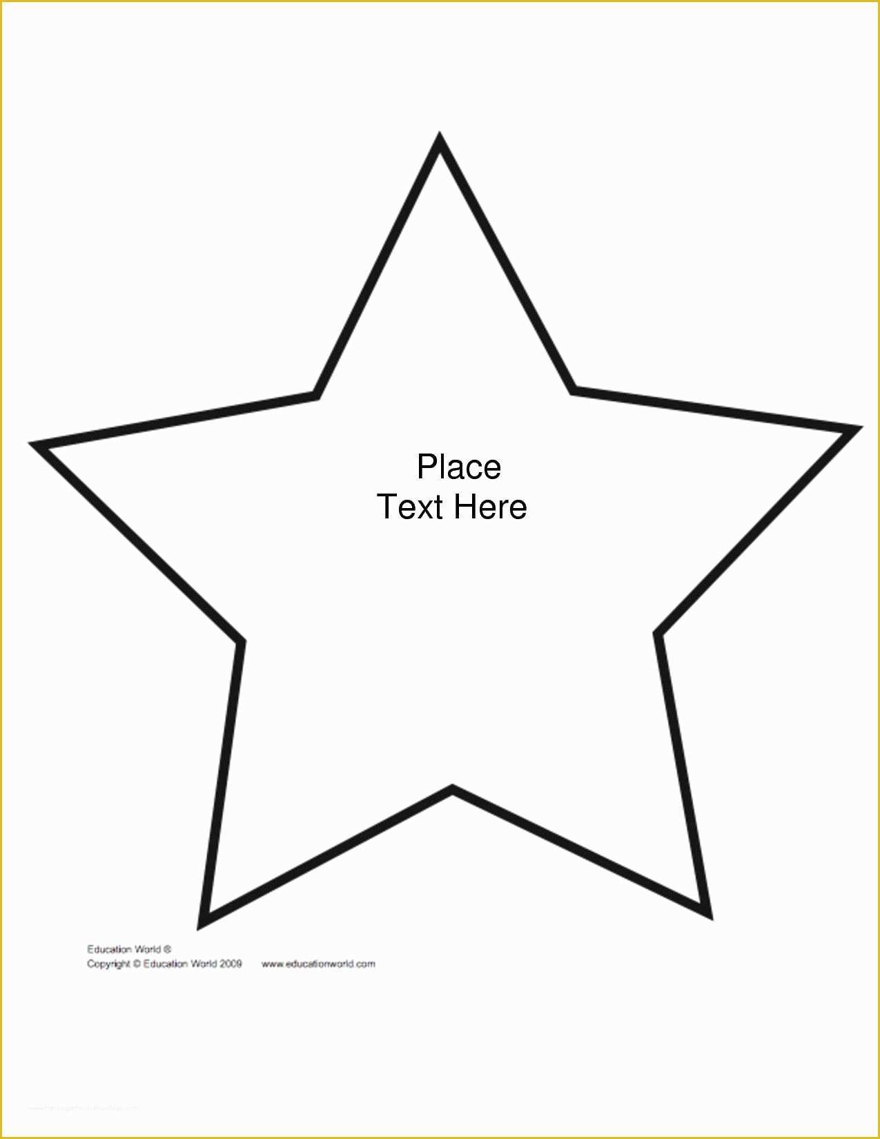 Free Printable Star Template Of Printable Shape Star Template