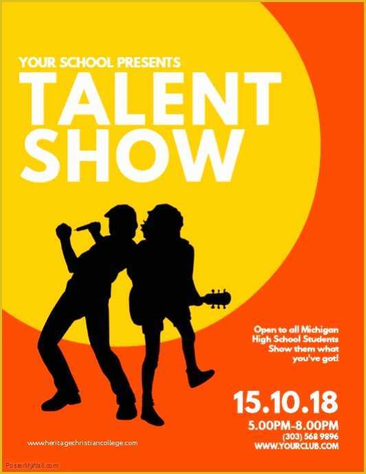 Free Printable Talent Show Flyer Template Of Copy Of Talent Show Flyer Template