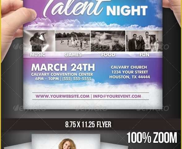 Free Printable Talent Show Flyer Template Of Free Talent Show Flyer Template Tinkytyler Stock