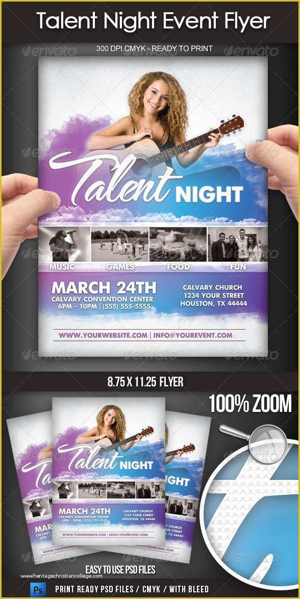 55 Free Printable Talent Show Flyer Template