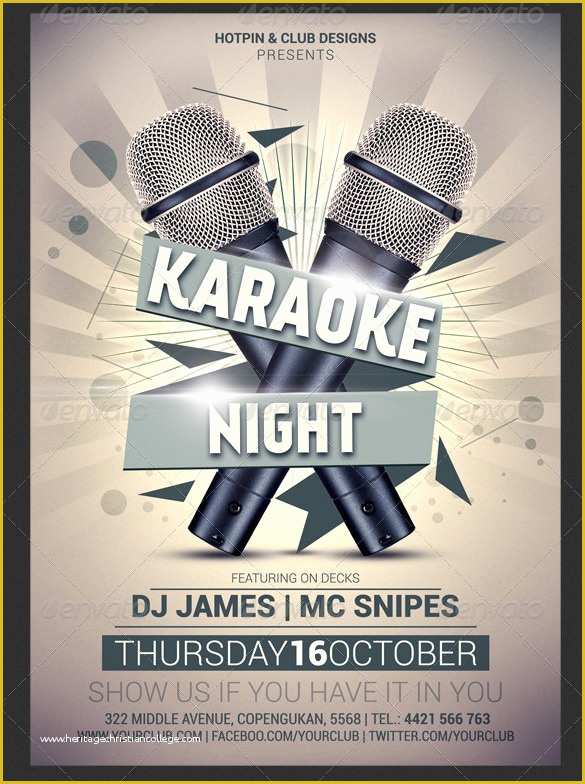 Free Printable Talent Show Flyer Template Of Karaoke Flyer Design Yourweek F0e836eca25e