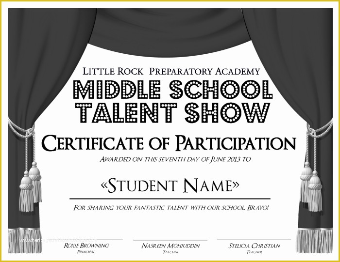 Free Printable Talent Show Flyer Template Of Little Rock Preparatory Academy Work by Anna Alderson at