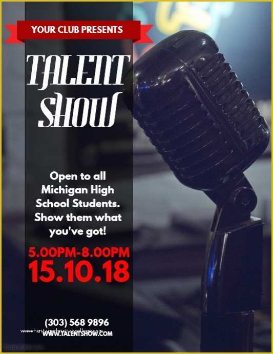 Free Printable Talent Show Flyer Template Of Talent Show Flyer Template