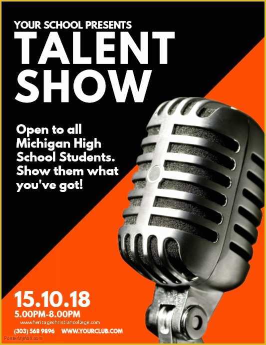 Free Printable Talent Show Flyer Template Of Talent Show Flyer Template