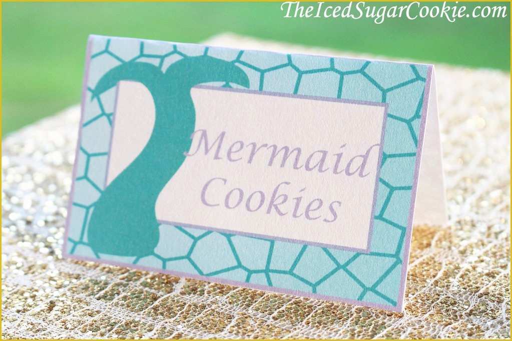 Free Printable Tent Cards Templates Of Diy Mermaid Birthday Party Printable Food Label Tent Cards