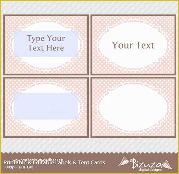 Free Printable Tent Cards Templates Of Free Buffet Tags