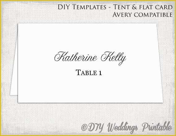 Free Printable Tent Cards Templates Of Place Card Template Tent &amp; Flat Name Card Templates