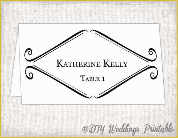 Free Printable Tent Cards Templates Of Printable Place Card Template Tent Wedding Name Card Templates