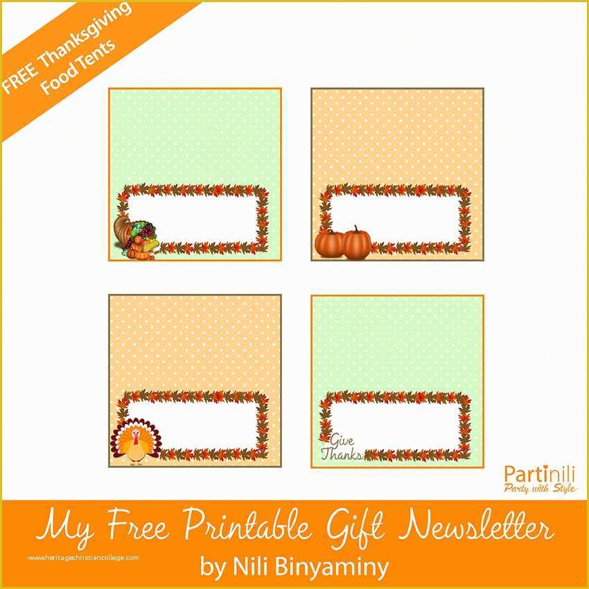 Free Printable Tent Cards Templates Of Printable Place Cards Food Tents