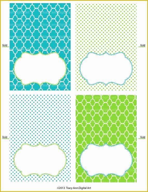 Free Printable Tent Cards Templates Of Printable Tent Cards Ginny Blue and Green