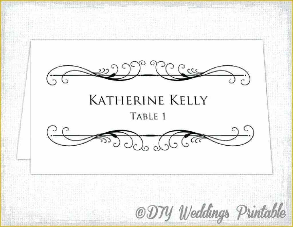 Free Printable Tent Cards Templates Of Template Template for Name Place Cards