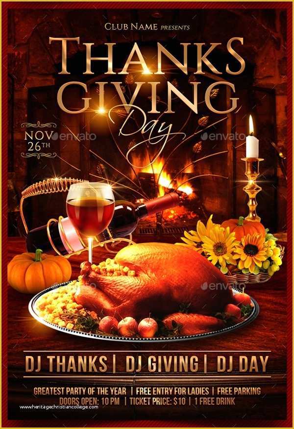 Free Printable Thanksgiving Flyer Templates Of 18 Thanksgiving Flyers Free Psd Ai Eps format