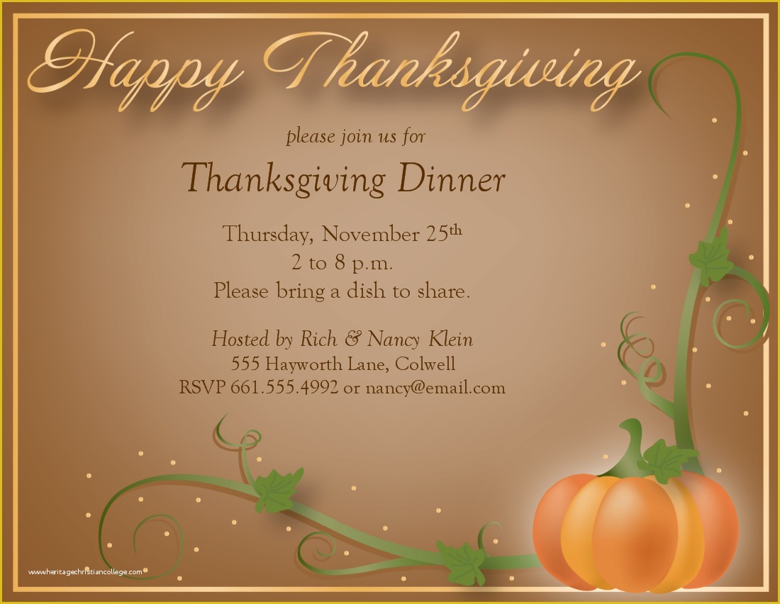Free Printable Thanksgiving Flyer Templates Of Elegant Thanksgiving Invitations Templates – Happy Easter