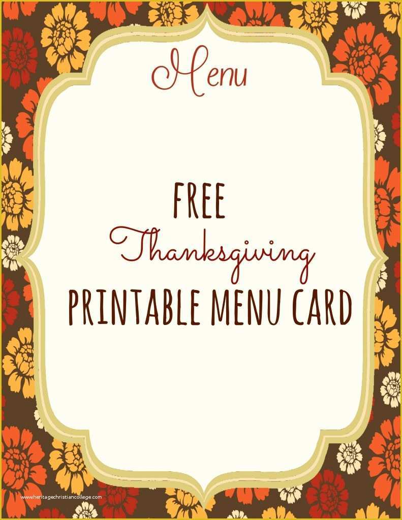 Free Printable Thanksgiving Flyer Templates Of Free Thanksgiving Menu Templates – Happy Easter