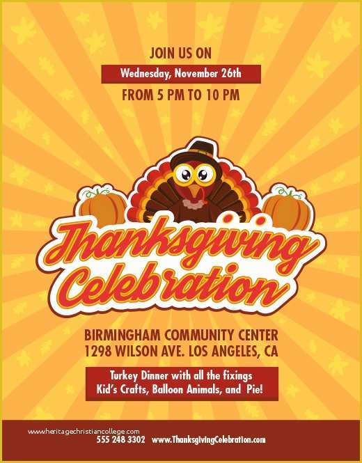 Free Printable Thanksgiving Flyer Templates Of Thanksgiving Flyer Templates for Free Download – Happy