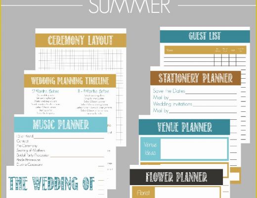 Free Printable Wedding Binder Templates Of 30 Page Wedding Planning Printable Set Bread Booze Bacon